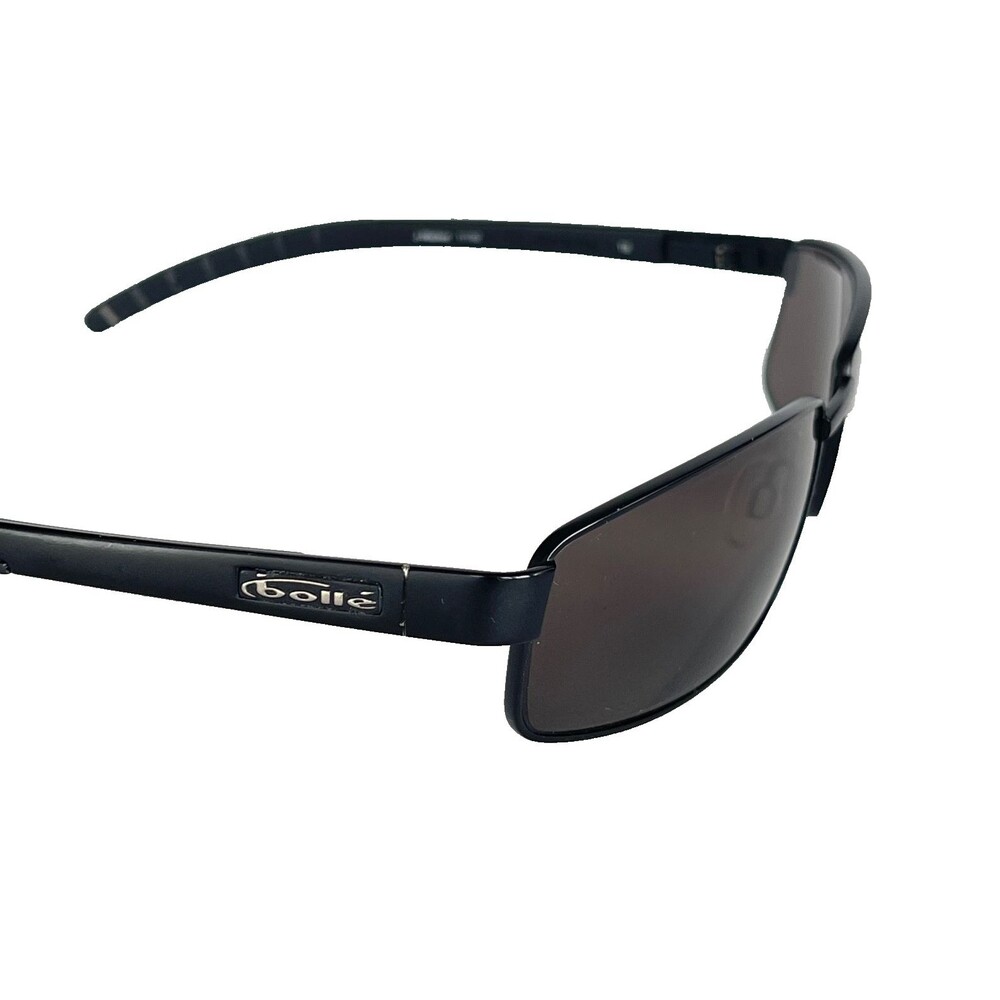 Bolle J-Walker Dark Black Polarized Sunglasses Oval Frames ONLY Italy Unisex